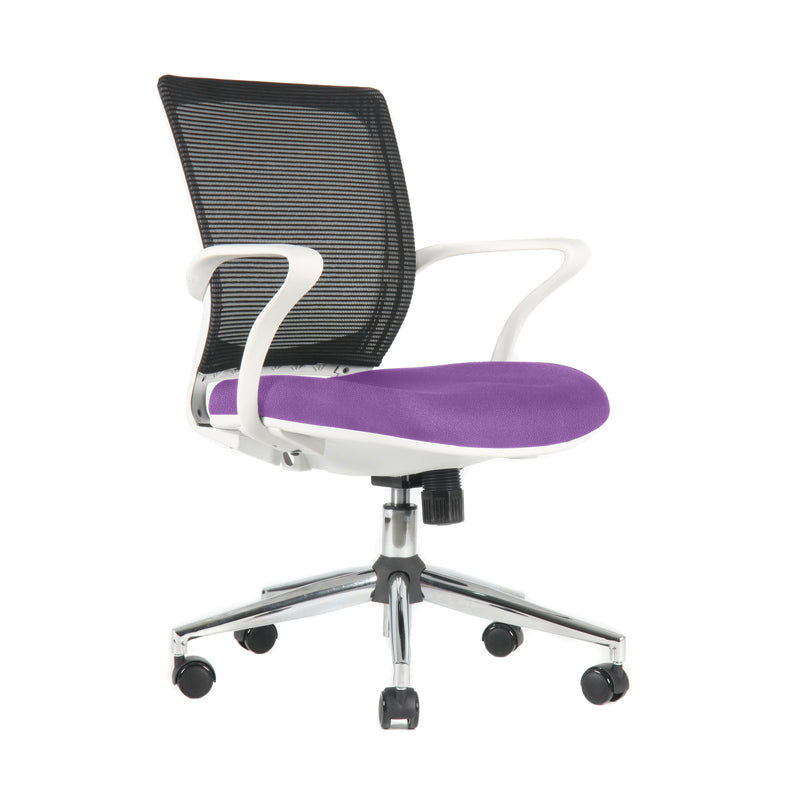 Silla TURIN Basic Marco blanco Base cromada Tela